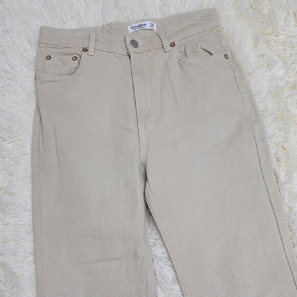 5 For $25 Pull&Bear Tan Flare Wide Leg Jeans - Picture 2 of 7